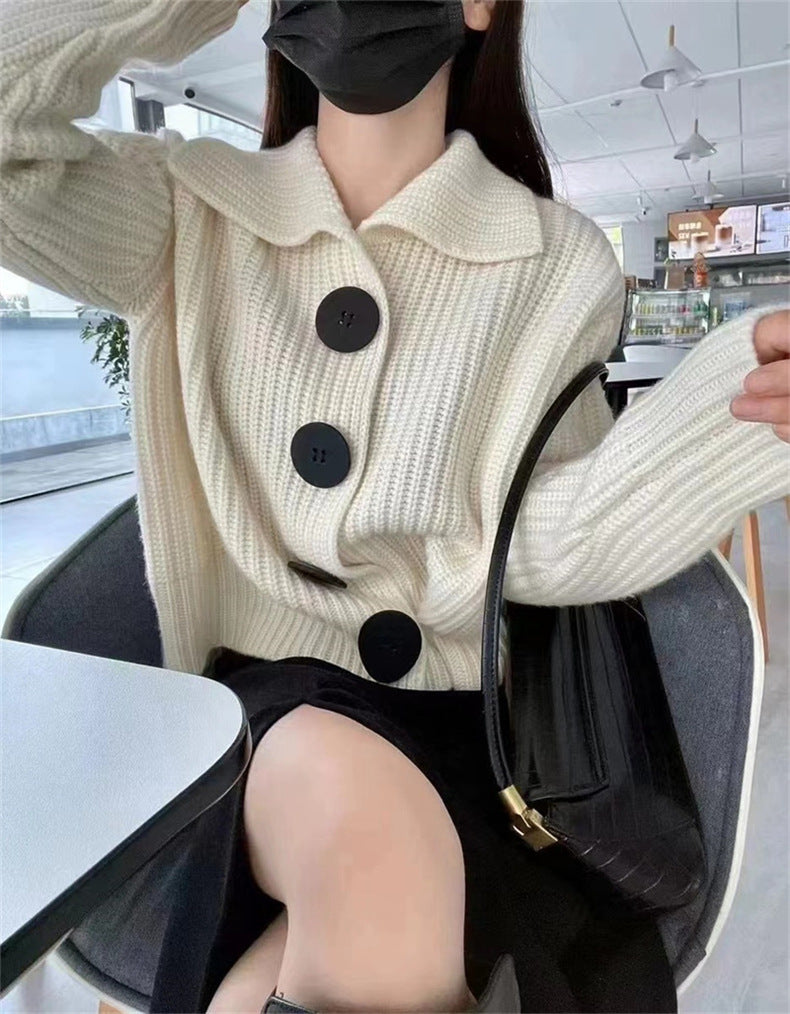 Korean Lazy Sweater Coat Female