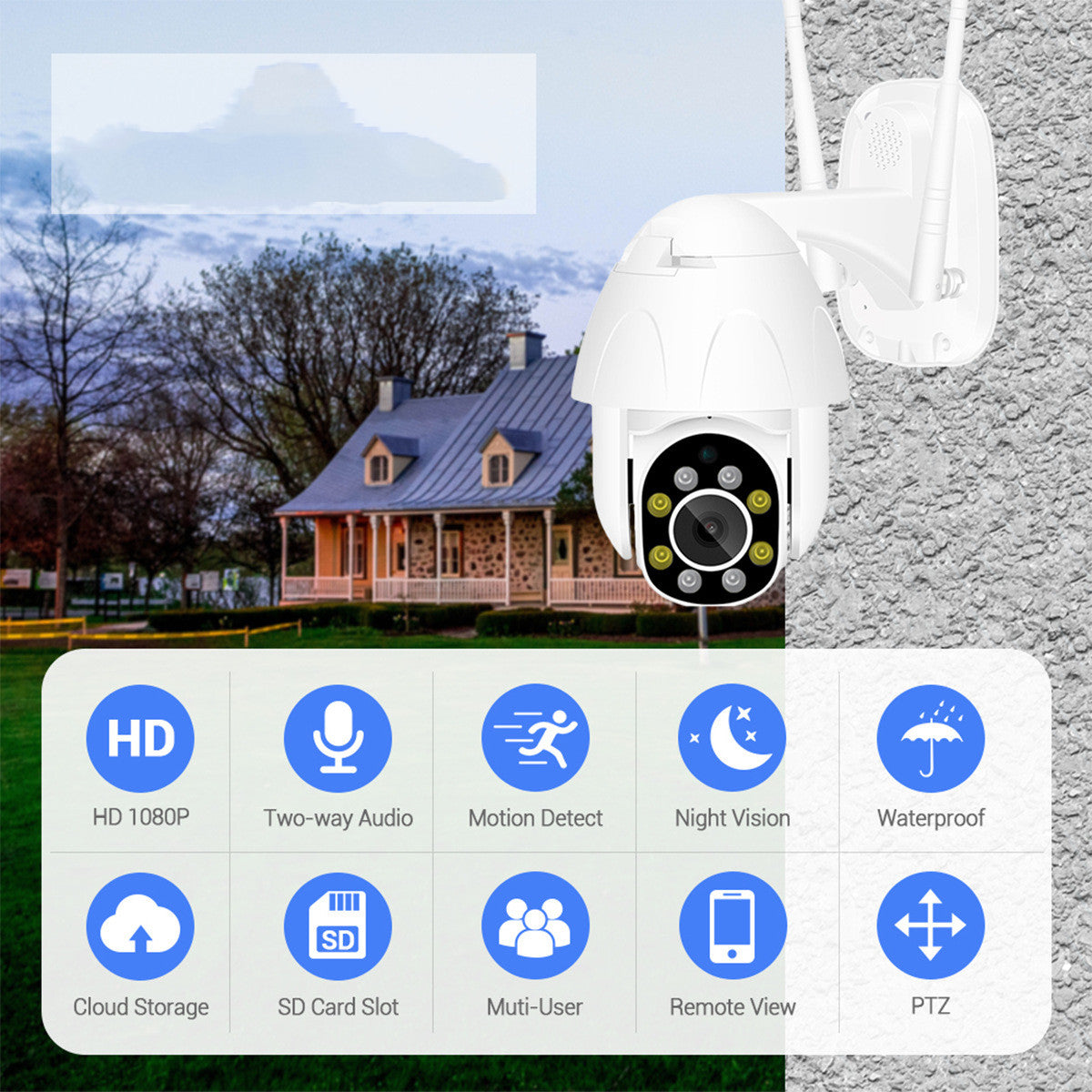 360 Degree Night Vision HD Outdoor Security Camera